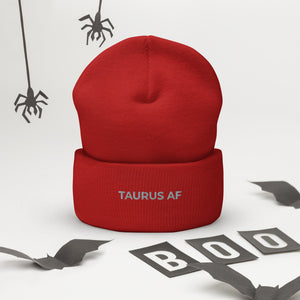AF Zodiac Cuffed Beanie (Taurus) - Zodi-Hacks Apparel 