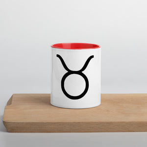 Taurus Symbol Mug with Color Inside - Zodi-Hacks Apparel 