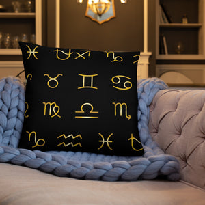 Zodiac Unity Pillow (Gold) - Zodi-Hacks Apparel 