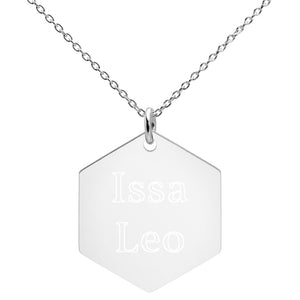 Issa Leo Engraved Hexagon Necklace - Zodi-Hacks Apparel 