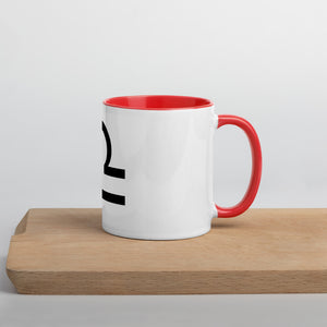 Libra Symbol Mug with Color Inside - Zodi-Hacks Apparel 