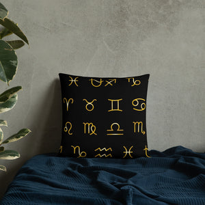 Zodiac Unity Pillow (Gold) - Zodi-Hacks Apparel 