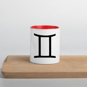 Gemini Symbol Mug with Color Inside - Zodi-Hacks Apparel 