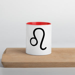 Leo Symbol Mug with Color Inside - Zodi-Hacks Apparel 