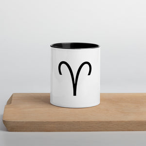 Aries Symbol Mug with Color Inside - Zodi-Hacks Apparel 