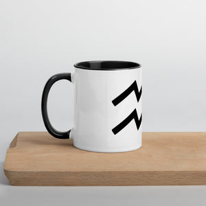 Aquarius Symbol Mug with Color Inside - Zodi-Hacks Apparel 