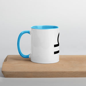 Libra Symbol Mug with Color Inside - Zodi-Hacks Apparel 
