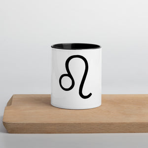 Leo Symbol Mug with Color Inside - Zodi-Hacks Apparel 